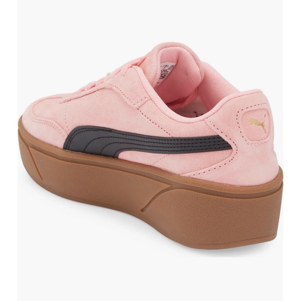 PUMA Women's Pink and Black Sneakers with Gold Accent - Picture 2 of 8